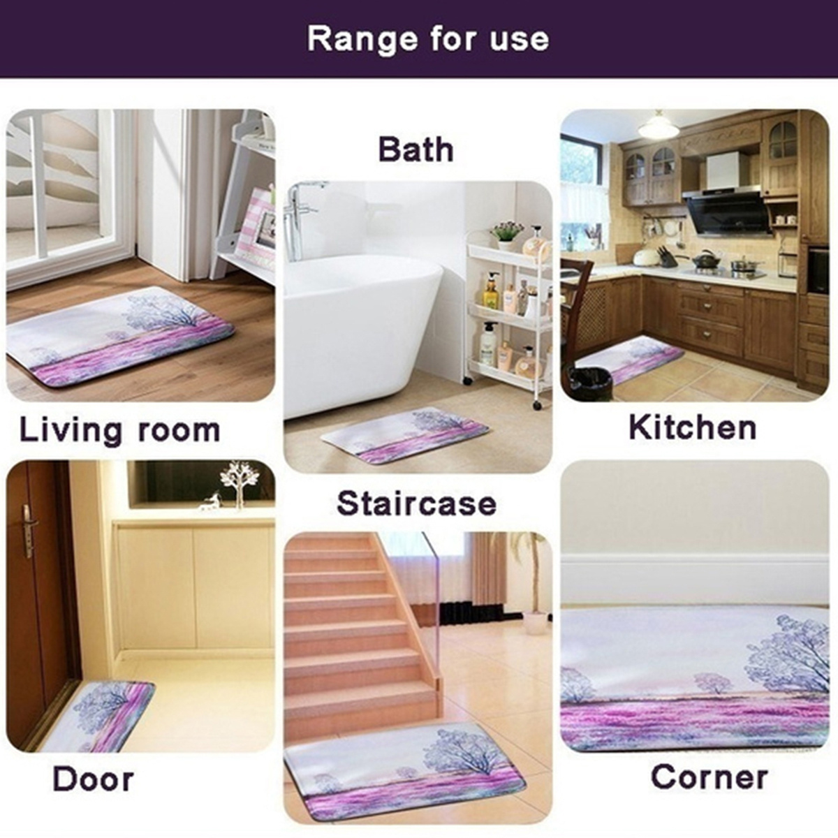 Printed Pattern Kitchen Anti Skid Floor Mat