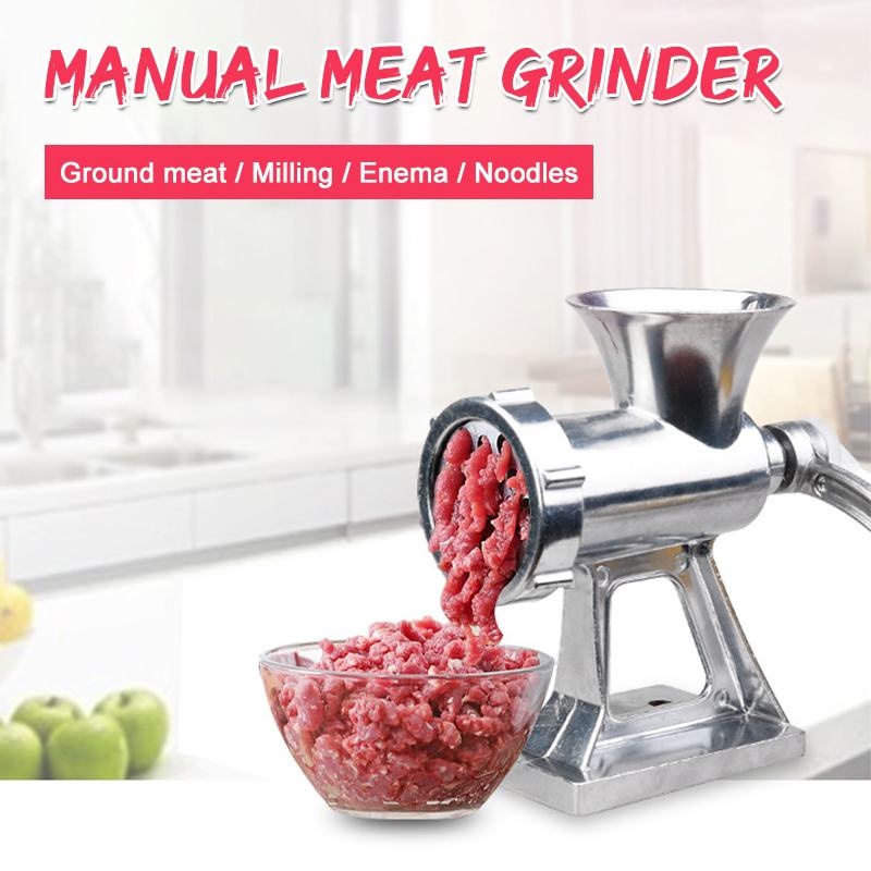 Aluminium Alloy Hand Operate Manual Meat Grinder Sausage Beef