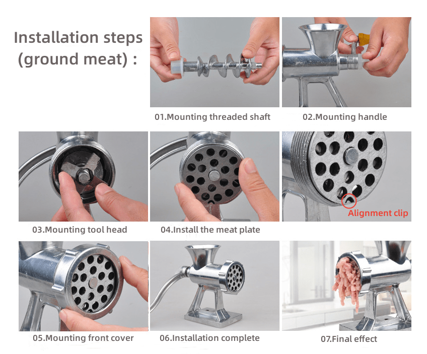 Manual Meat Grinder Aluminium Alloy Hand Operate Manual Meat Grinder  Sausage Beef Mincer Hand Crank Meat Mincer & Tabletop Clamp Kitchen Home  Tool - Temu