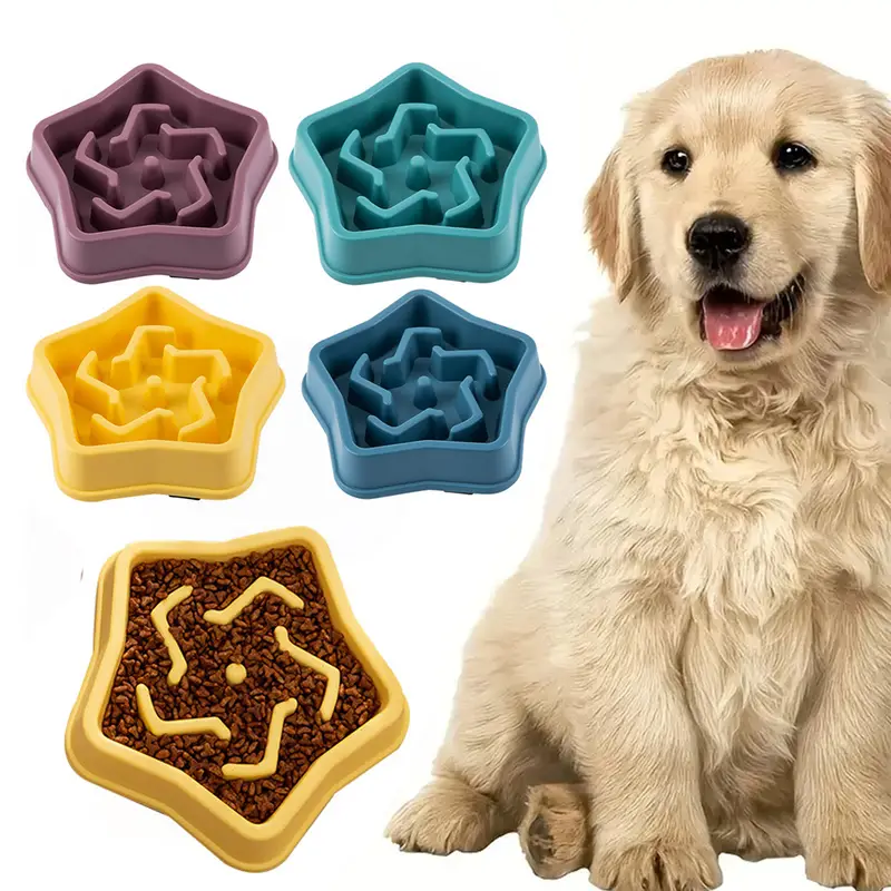 Star Shaped Slow Feeder Dog Bowl Anti choking Dog Puzzle - Temu