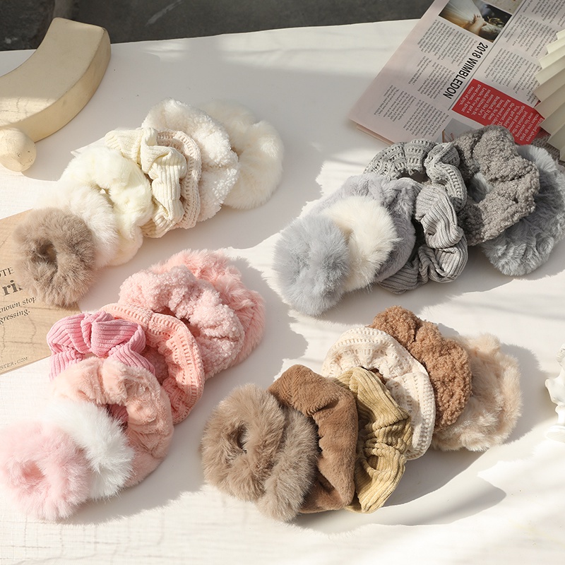 Diadema para el pelo de niña con lazo en lana de colores de