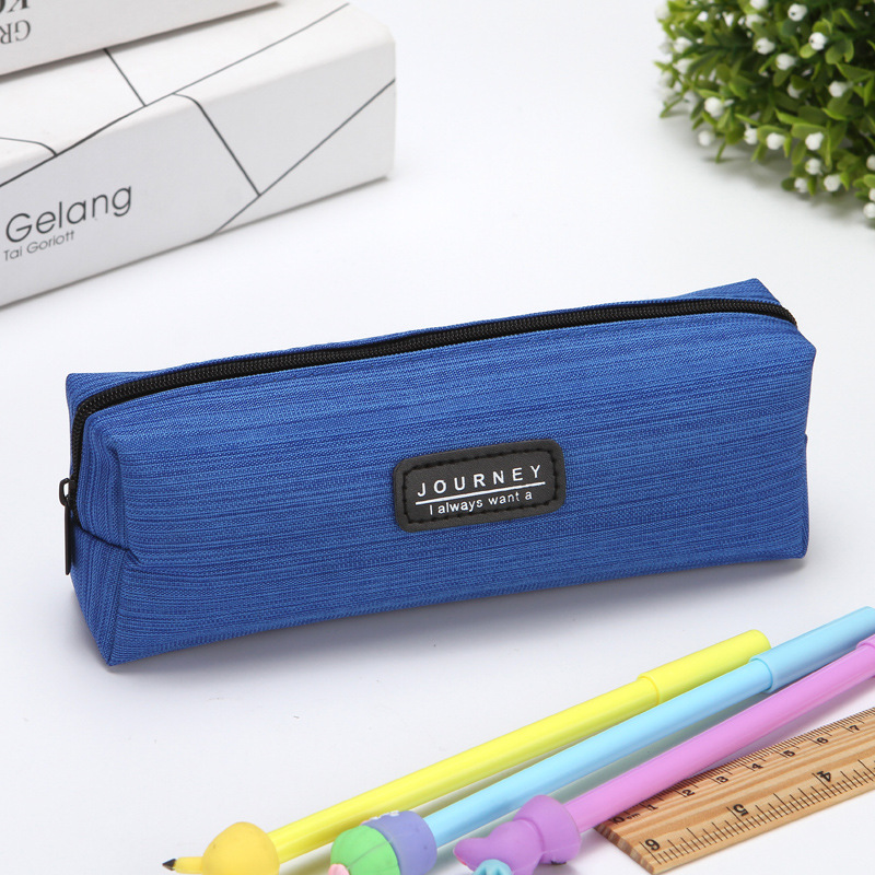 Xmmswdla Small Pencil Case Student Pencil Pouch Coin Pouch Cosmetic Bag Office Stationery Organizer for Teen School-Blue, Size: 19