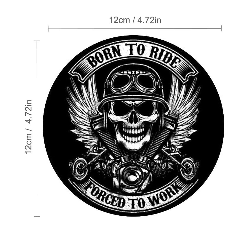 Born Ride Skull Car Sticker Reflective Motorcycle Rider Car - Temu