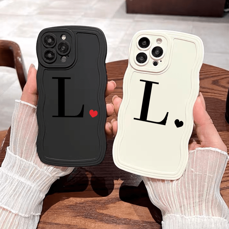 Letter L Graphic Silicone Phone Case For Iphone 11 14 13 12 Pro