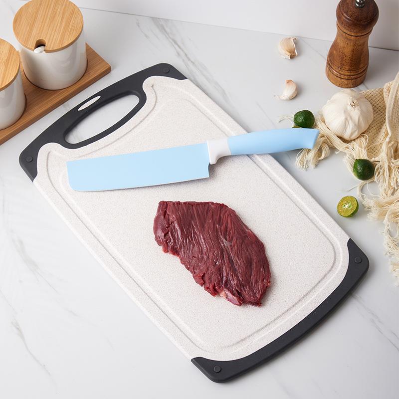 1pc Household Lightweight Wheat Straw Cutting Board, Kitchen Chopping Board  For Fruits, Vegetables And Meats, Chopping Board