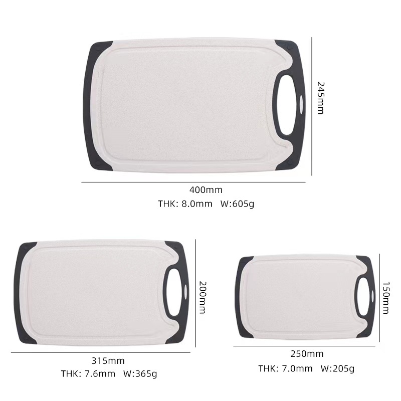 3pcs Kitchen Cutting Board Household Chopping Board Food Fruit Serving Board