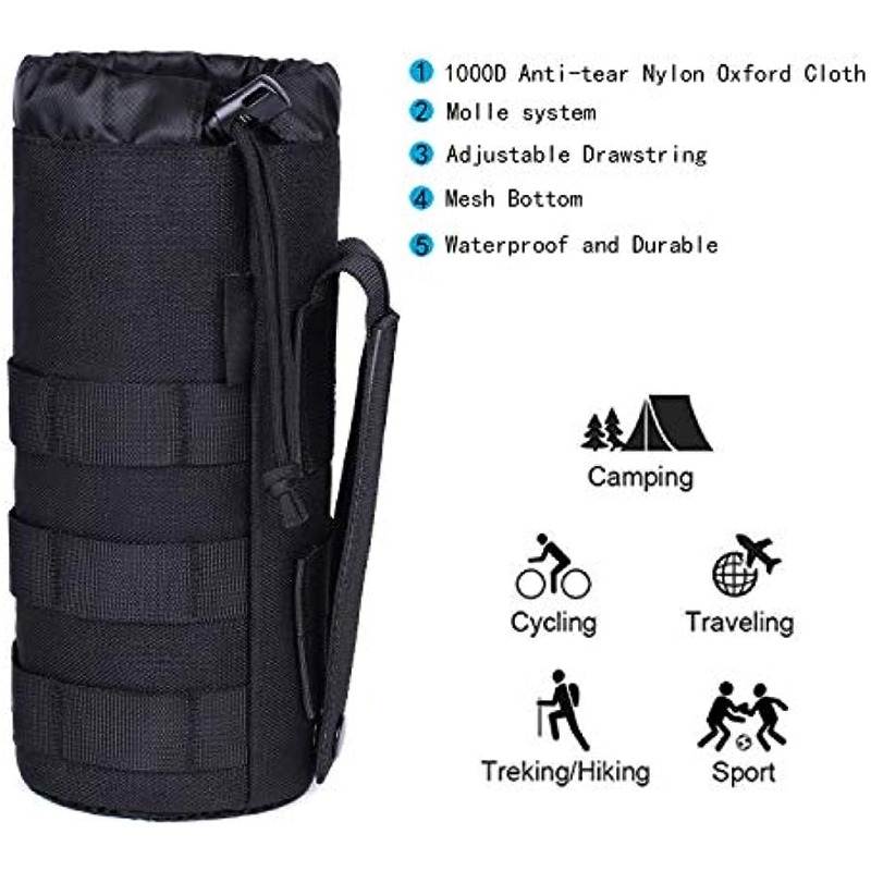 Tactical Water Bottle Holder Hydration Carrier Bag Molle water Bottle  Carrier Pouch for Hiking