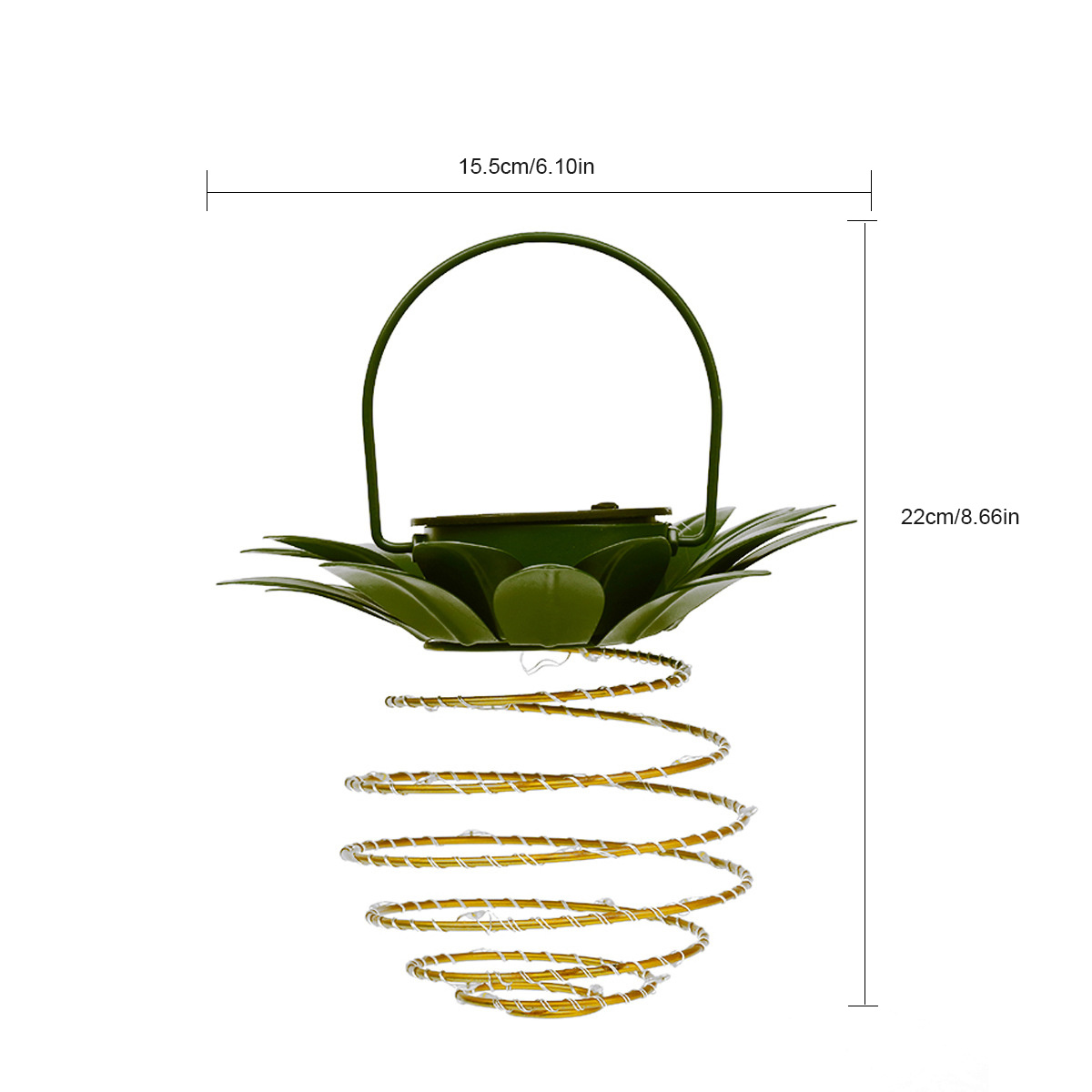Lámpara Piña Solar Linterna Hierro Cadena Lámparas Alambre - Temu