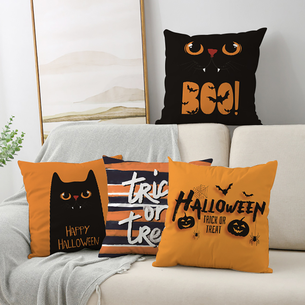 Big Pillows for Bed Cats and Pumpkins Pillow Cushion Case Halloween Fall  Decor Throw Pillows Outdoor Decorative Square Pillow Cushion Case for Home