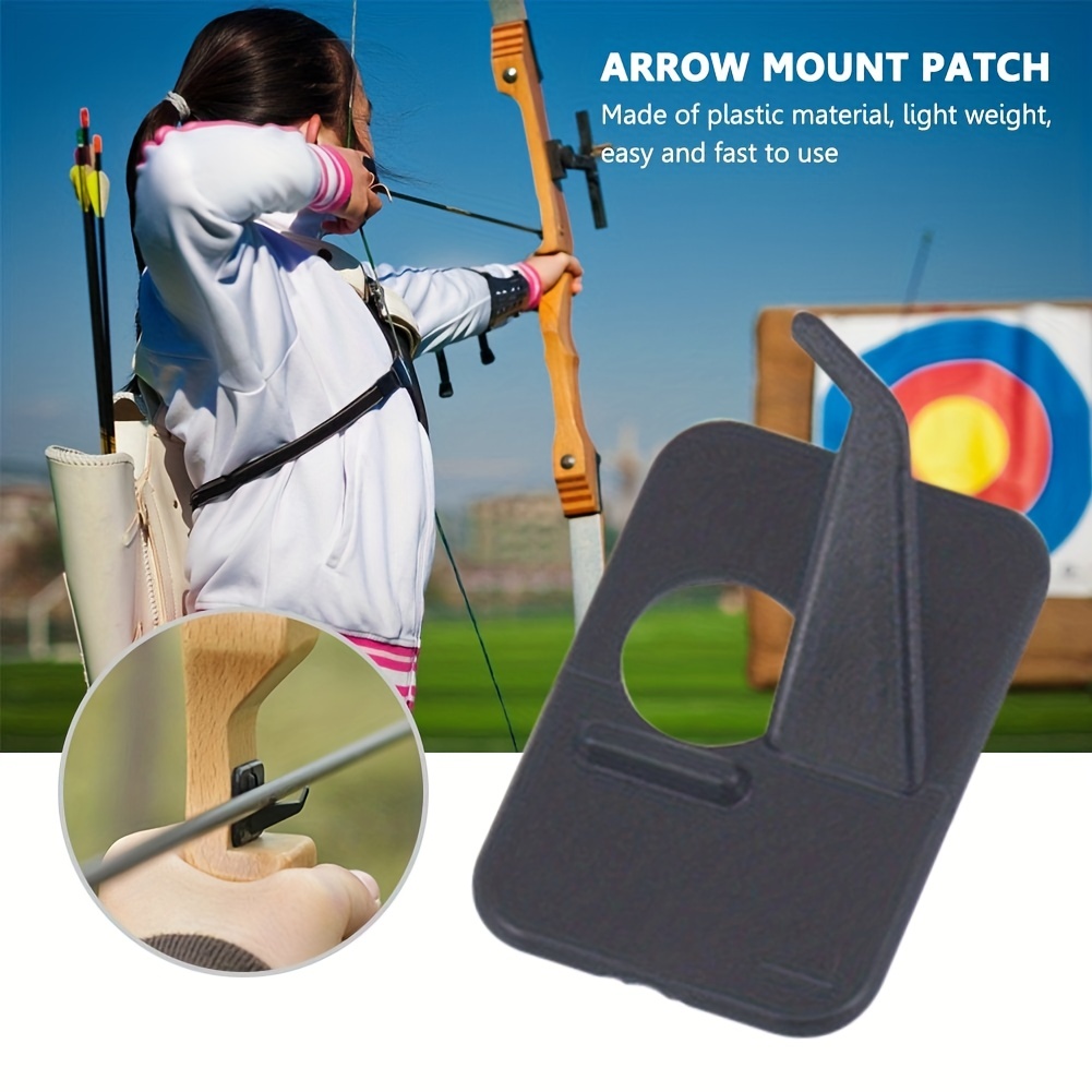 Arrow Rest Pad, Chasse Tir à l'arc Arrow Rest Pad Adhésif Patch Recourbé  Arc Flèches Repos Autocollant 2pcs