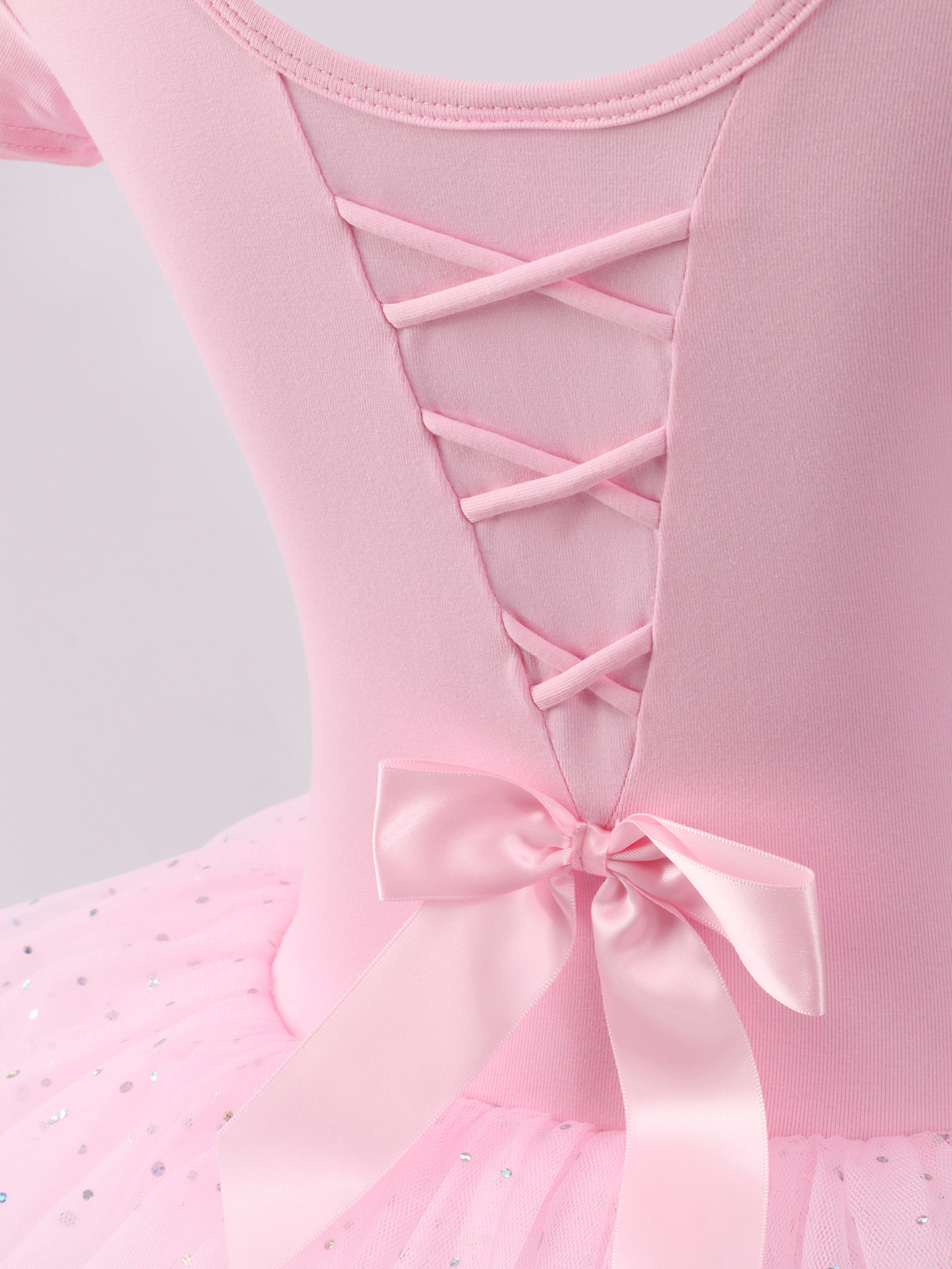 Girl's Bow Tulle Tutu Ballet Dance Dress Leotards