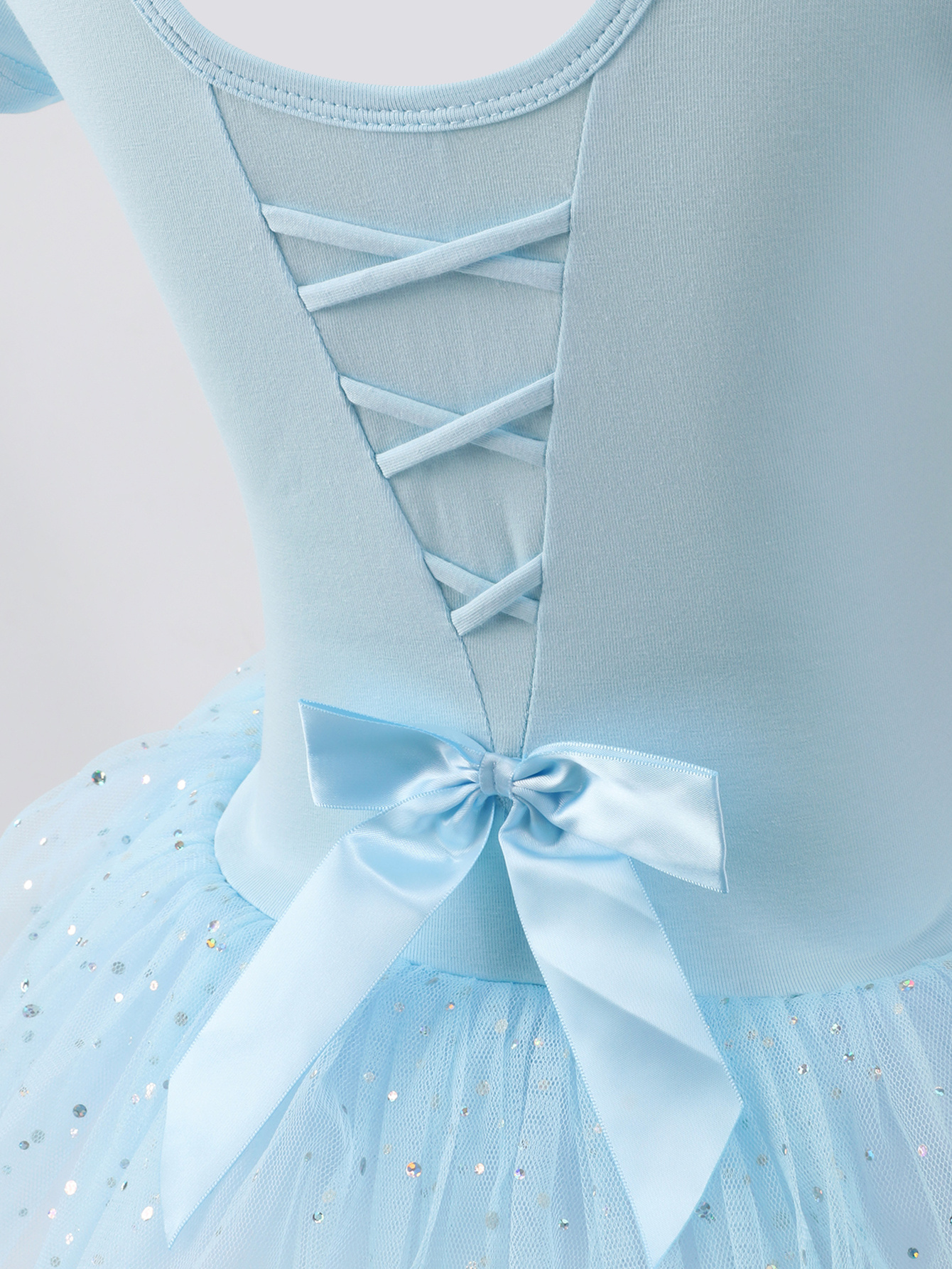 Girl's Bow Tulle Tutu Ballet Dance Dress Leotards