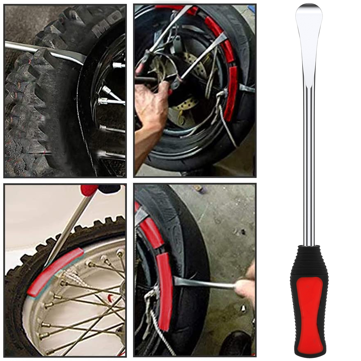 Kit d'outils de changement de pneus de moto à trois cuillères