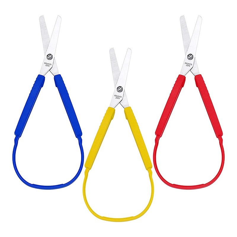 Colorful Loop Scissors Adaptive Design Right And Lefty - Temu