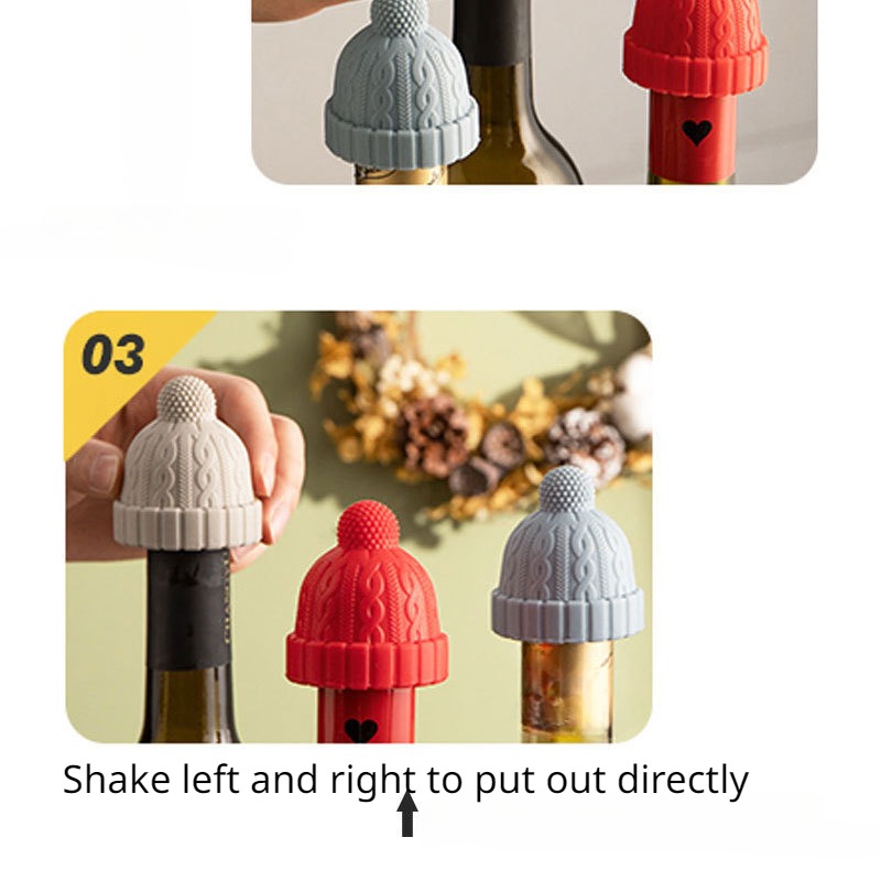 Anti Lost Silicone Bottle Stopper Hanging Button Red Wine Beer Cap
