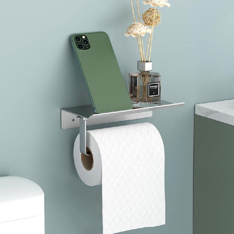 Toilet Paper Holder Wooden Shelf Rustic Toilet Paper Roll - Temu
