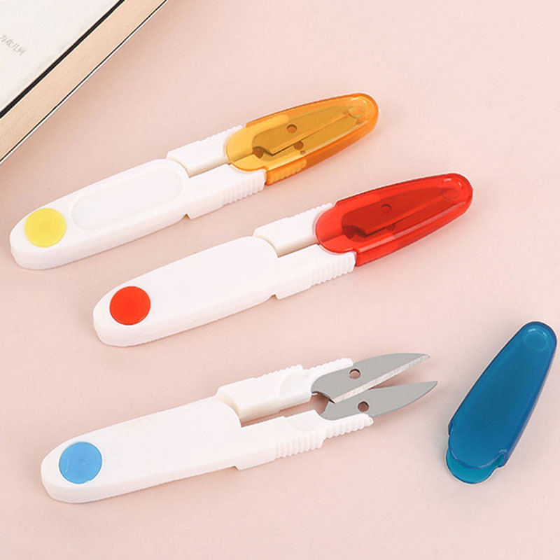 1pc Colorful Finger Guard Spring Yarn Scissors Plastic Handle Non Slip Anti  Strain Tailor Scissors High Quality Household Embroidery Small Scissors -  Arts, Crafts & Sewing - Temu