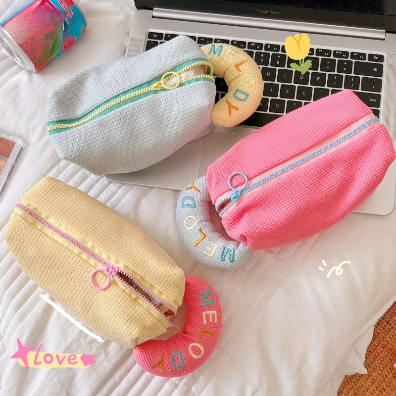 Macaron Color Pencil Case Student Large Capacity Fabric - Temu Australia