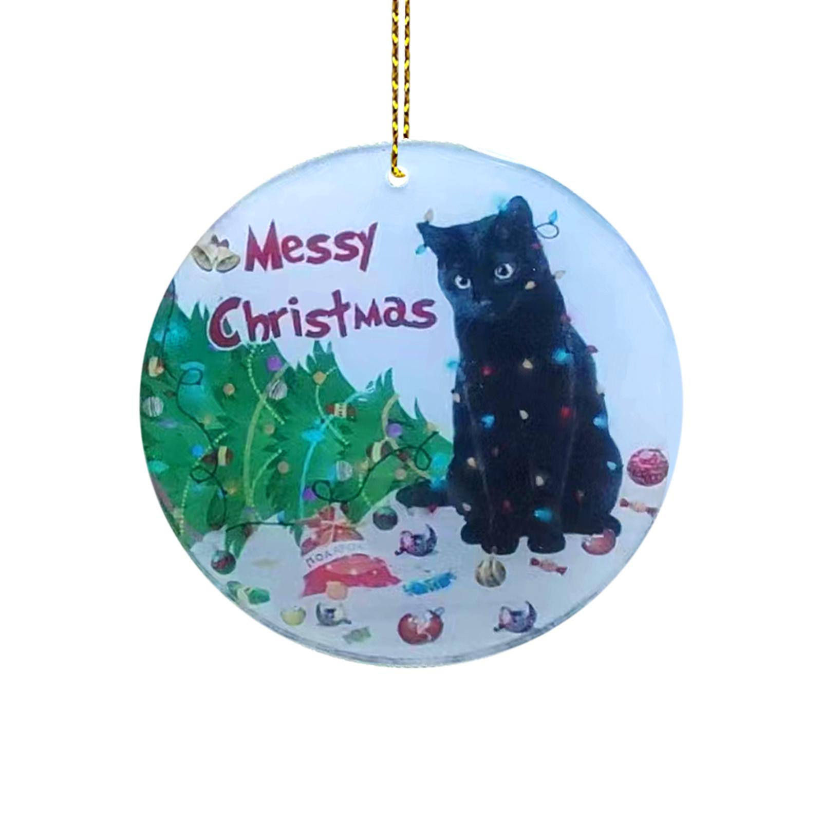 T Black Cat Hanging Decor Christmas Ornament Christmas Party - Temu