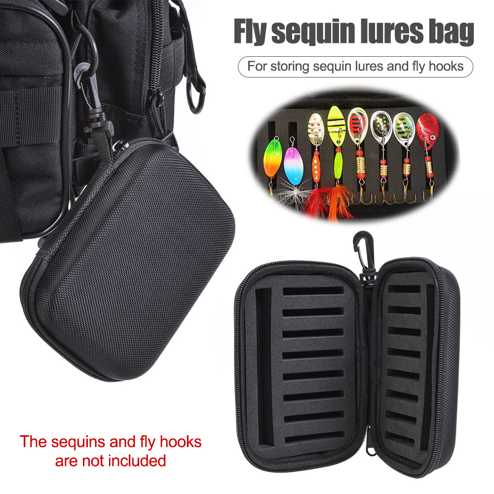 1pc Portable Fish Hook Fly Hook Storage Bag Fishing Gear Accessories Storage  Box 
