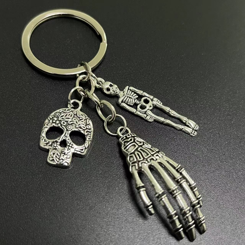 Beauty Retro Halloween Skull Skeleton Keychain For Men - Temu Australia
