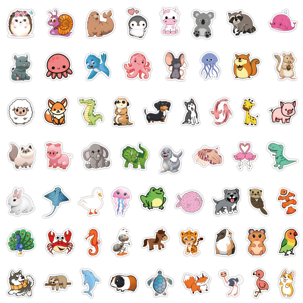 Zoo Animals Stickers Vinyl Waterproof Cute Animal Stickers - Temu