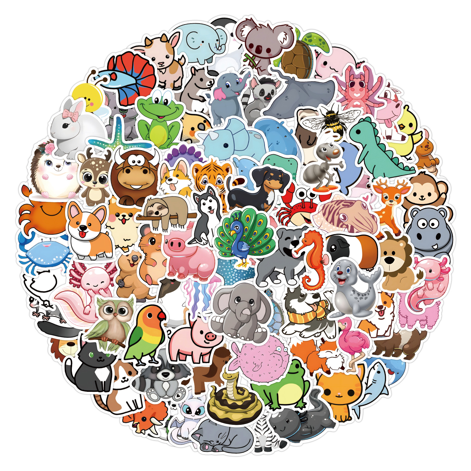Stickers autocollants décoratifs casque animaux (résistants eau)