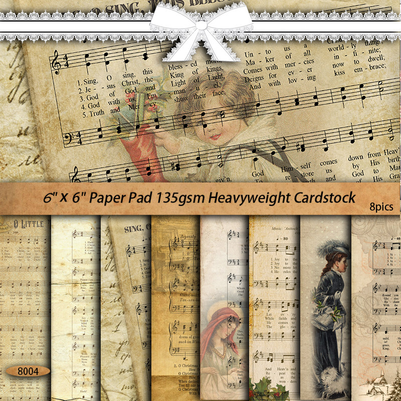 Paper Music Score Material Paper  Vintage Sheet Music Craft Paper