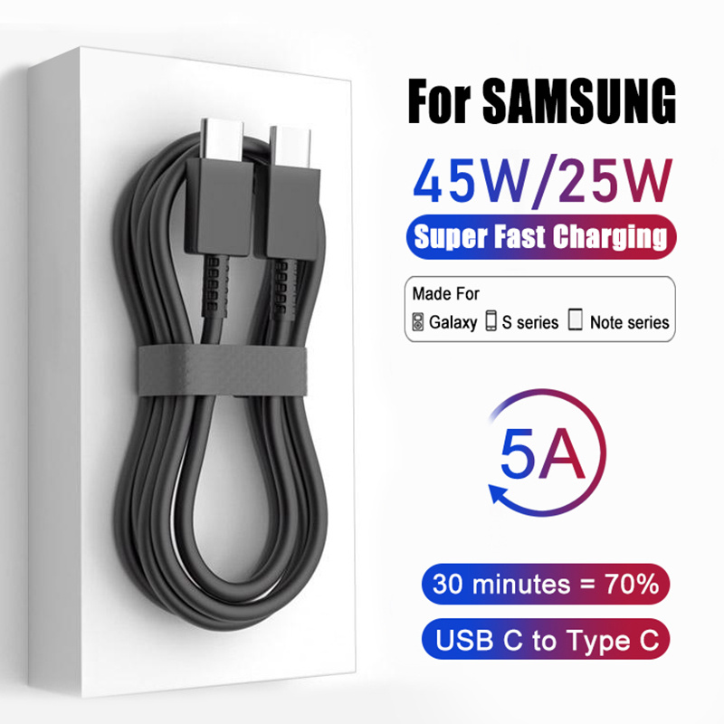 Original Samsung 25W USB-C Super Fast Charger & USB-C Cable Galaxy S22 S23  Ultra