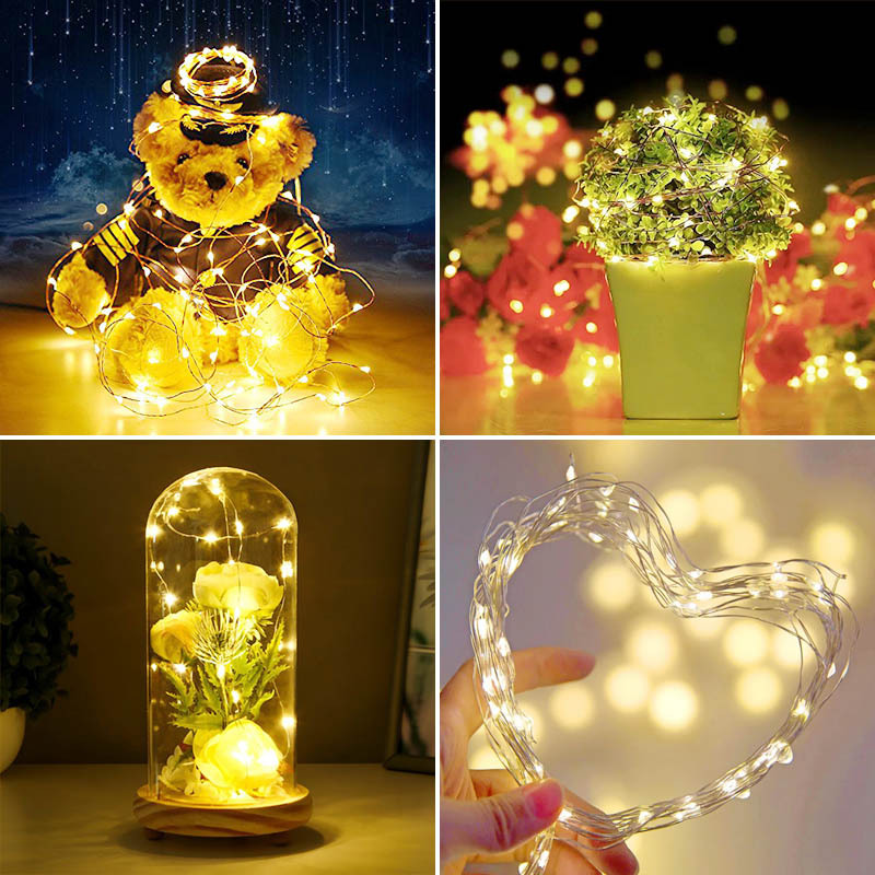 1 Paquete Luces Led Hadas, Funciona Pilas Temporizador Control Remoto,  Alambre Cobre Resistente Agua, Cadena Luces Centelleantes Dormitorio,  Interior, Exterior, Boda, Dormitorio, Navidad, Halloween, Decoración Regalo  3.15 Pulgadas X 1.94 Pulgadas