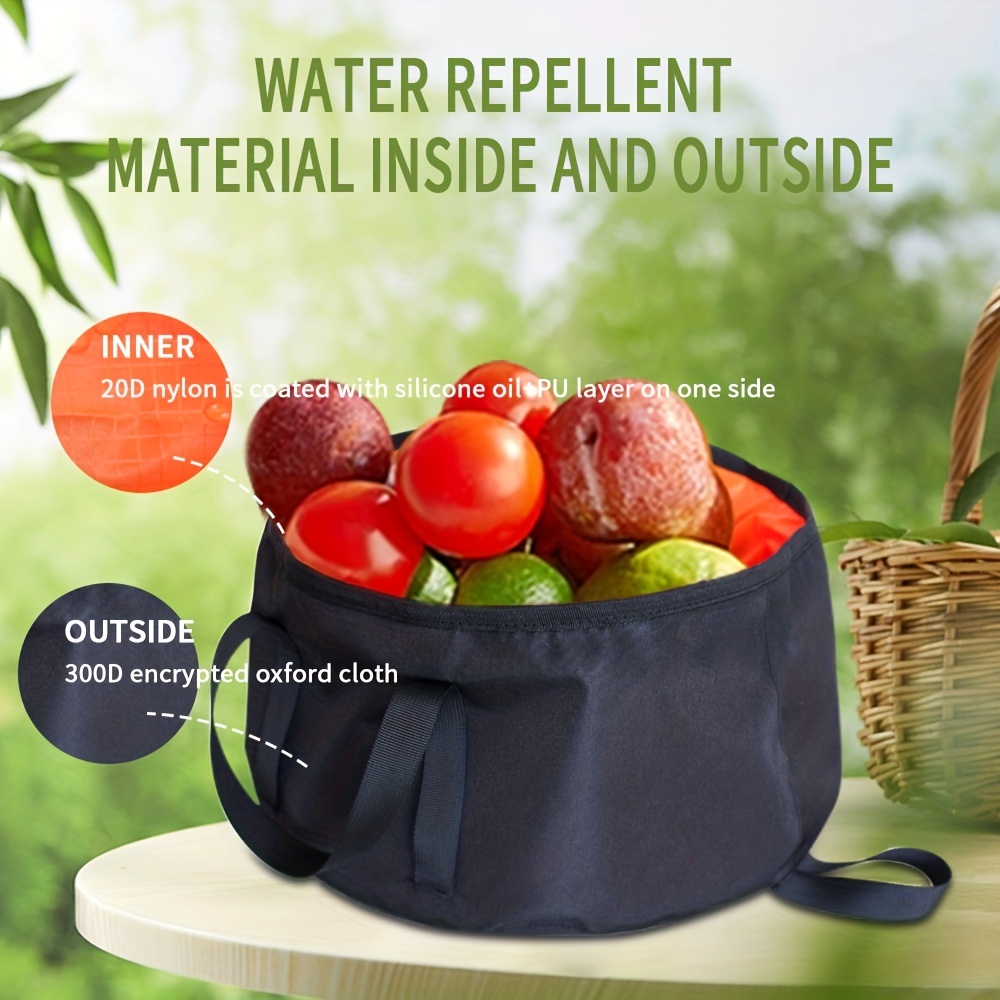 5 Gallon Collapsible Bucket Portable Wash Basin For Camping