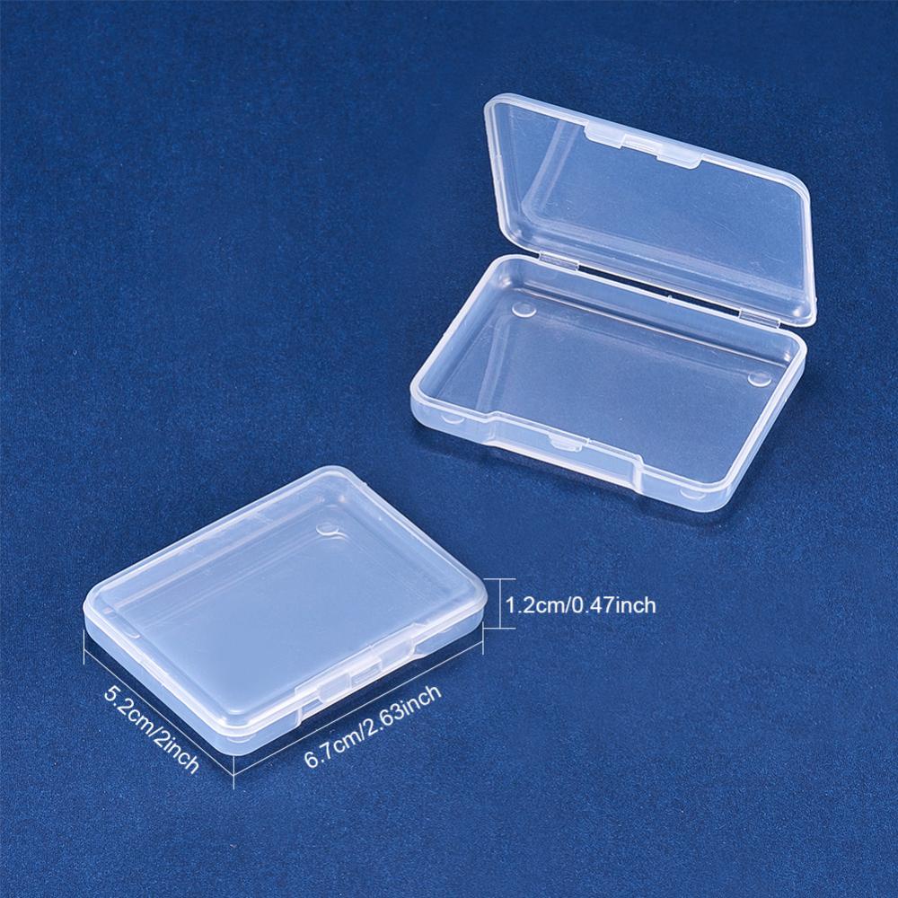  6 Pieces Mini Plastic Clear Beads Storage Containers Box for  Collecting Small Items, Beads, Jewelry, Business Cards, Game Pieces, Crafts  (2.13 x 2.13 x 0.79 Inch) : Arts, Crafts & Sewing