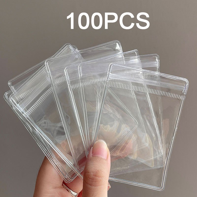 10pcs PVC Self Sealing Plastic Jewelry Zip Lock Bags Thick Clear Ziplock  Earrings Packaging Storage Bags Jewelry Packaging Bag