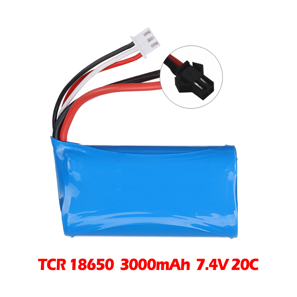 PCEONAMP 7.4V Li-ion Battery 2000mAh 2S with Deans T Plug Rechargeable High  Capacity RC Battery Fit for WLtoys 4WD High Speed RC Cars and Most 1/10