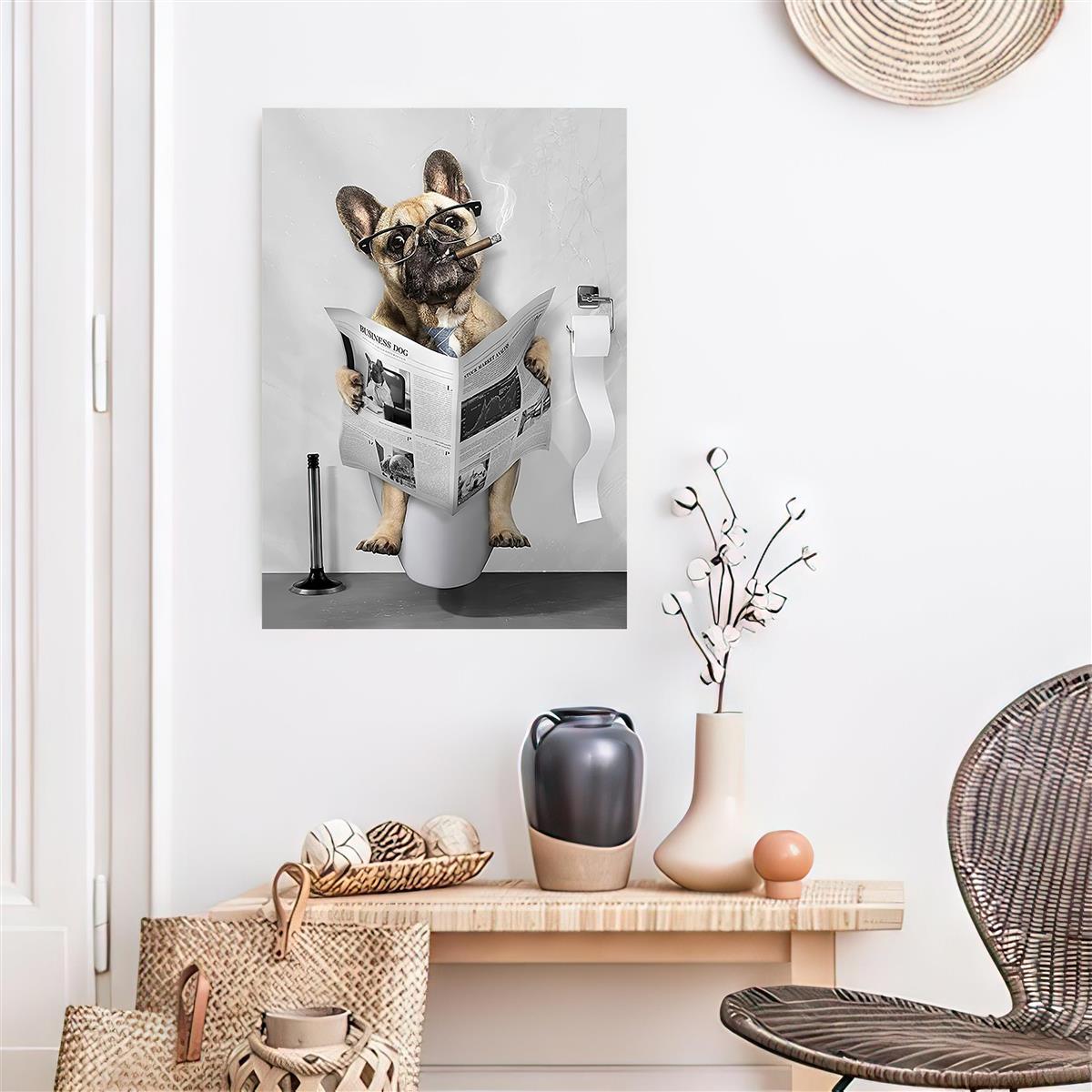 Black and white dog wall clearance art