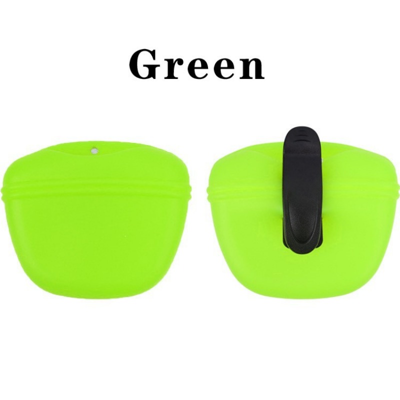 pet dog treat training pouch portable dog food container bag silicone dog walking treat pouch with magnetic closure and waist clip details 8