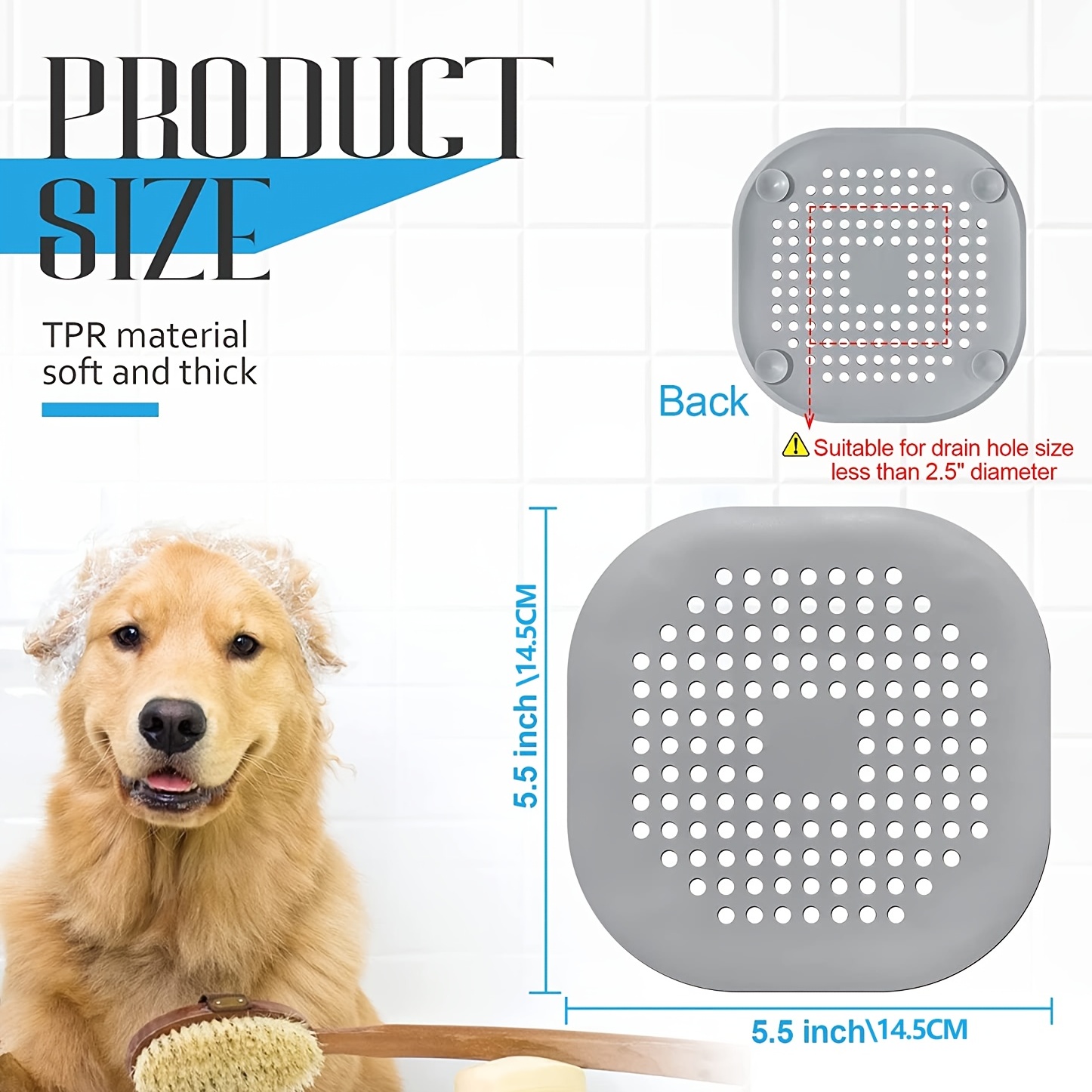 Dog Hair in Drain, Hair Catcher, Pet Hair Snare