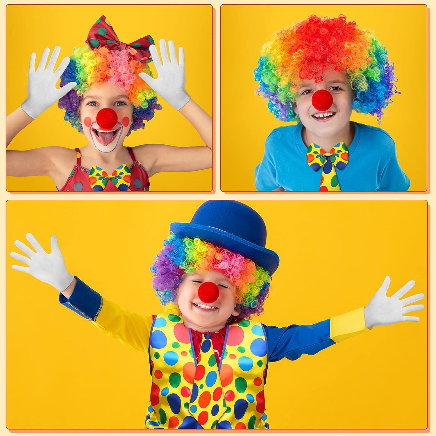 Set Set Costume Clown Gilet Clown Naso Clown Parrucca Clown - Temu