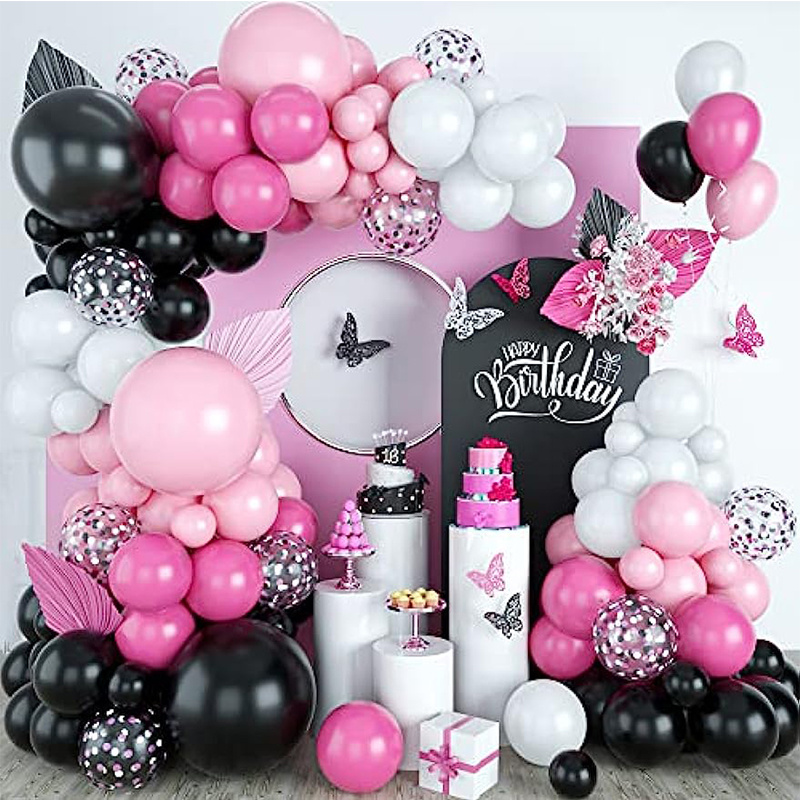 Black Balloons Garland Kit Pastel Party Decorations Black - Temu