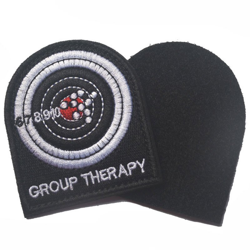 

1pc The Tactical Us Made Group Therapy Combat Army Morale Hook And Loop Patch Embroidered Applique Military Emblem Patches For Bags, Backpacks, Clothes, Vest, Tactical Gears Etc