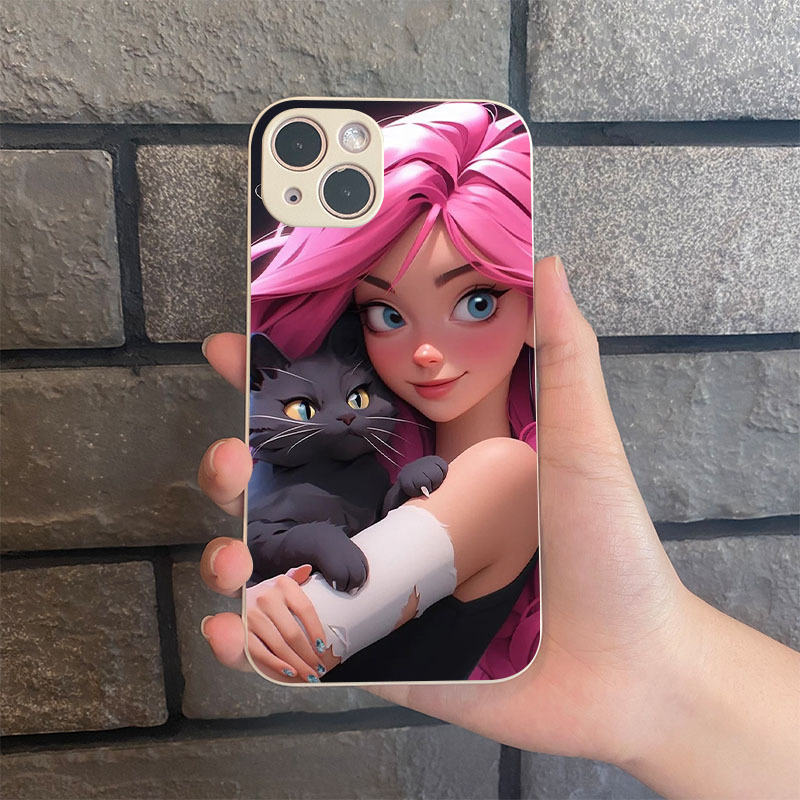 Tf4897 Cat Girl Pattern Lens Anti-fall Phone Case Title: Catgirl Pattern  Graphic Pattern Anti-fall Phone Case For Iphone 14, 13, 12, 11 Pro Max, Xs  Max, X, Xr, 8, 7, 6, 6s Mini, Plus - Temu