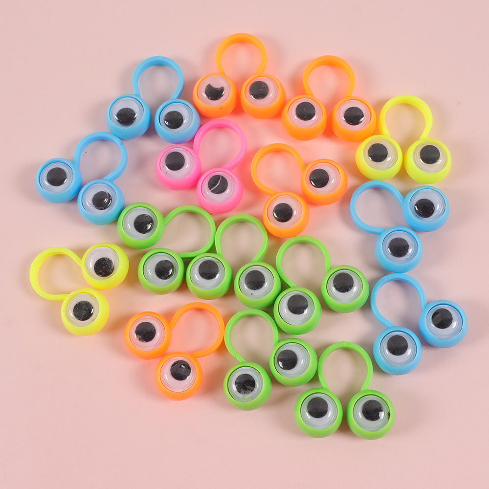 Lot de 48 marionnettes à doigts pour Halloween, yeux mobiles et cartes en  forme de boule d'œil, jouets pour Halloween, cadeaux de salle de classe