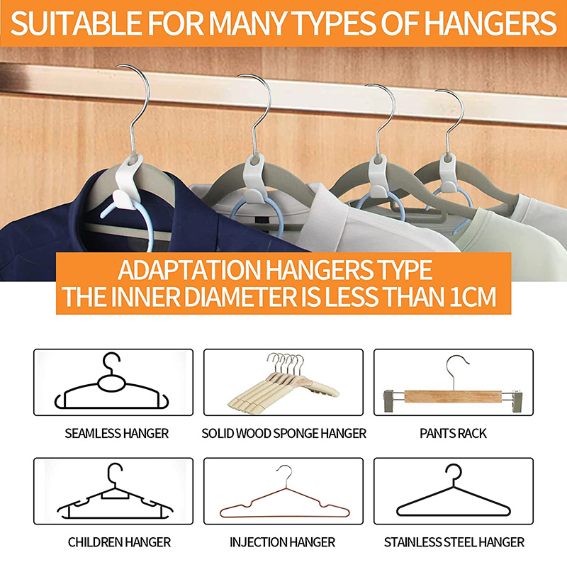 10/5Pcs Clothes Hanger Hooks Space Saving Closet Connector Hook