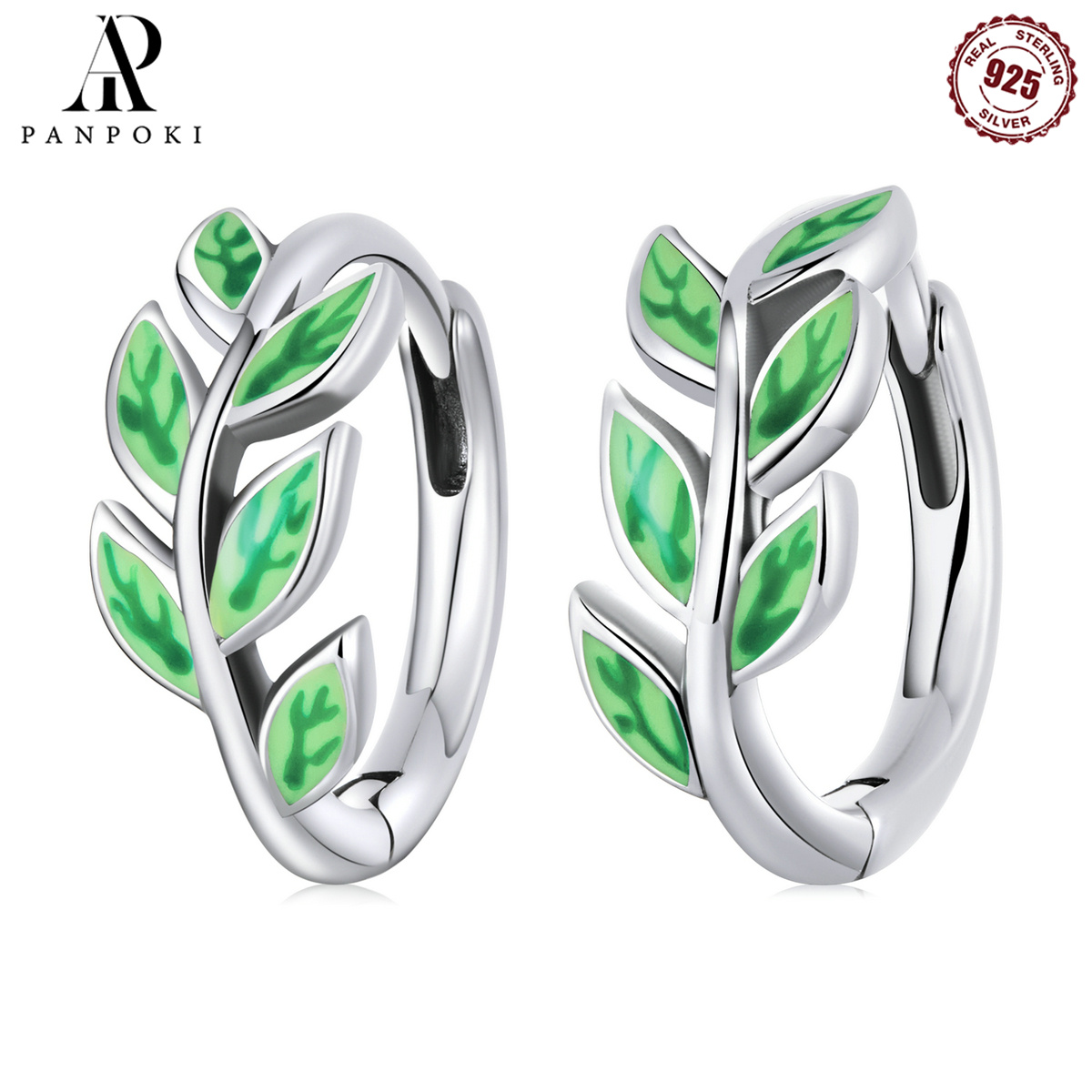 Green hot sale pandora earrings