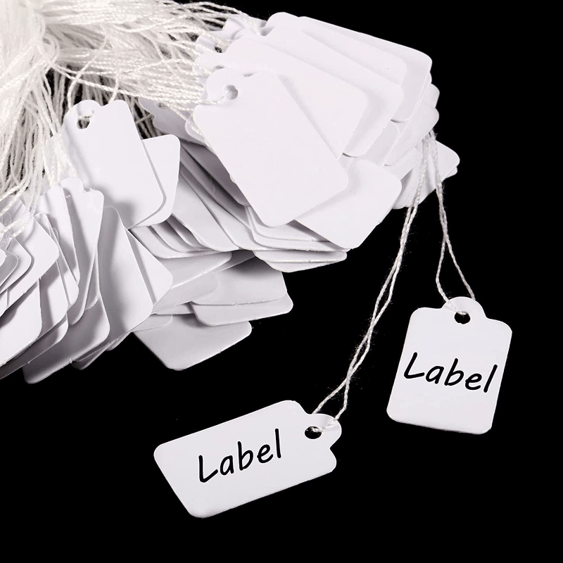 100Pcs Pricing Tags Small Price Tags Labels with String for