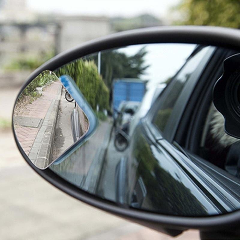 2pcs Adjustable HD Glass Blind Spot Mirrors for Parking Rear View Car Motorcycle