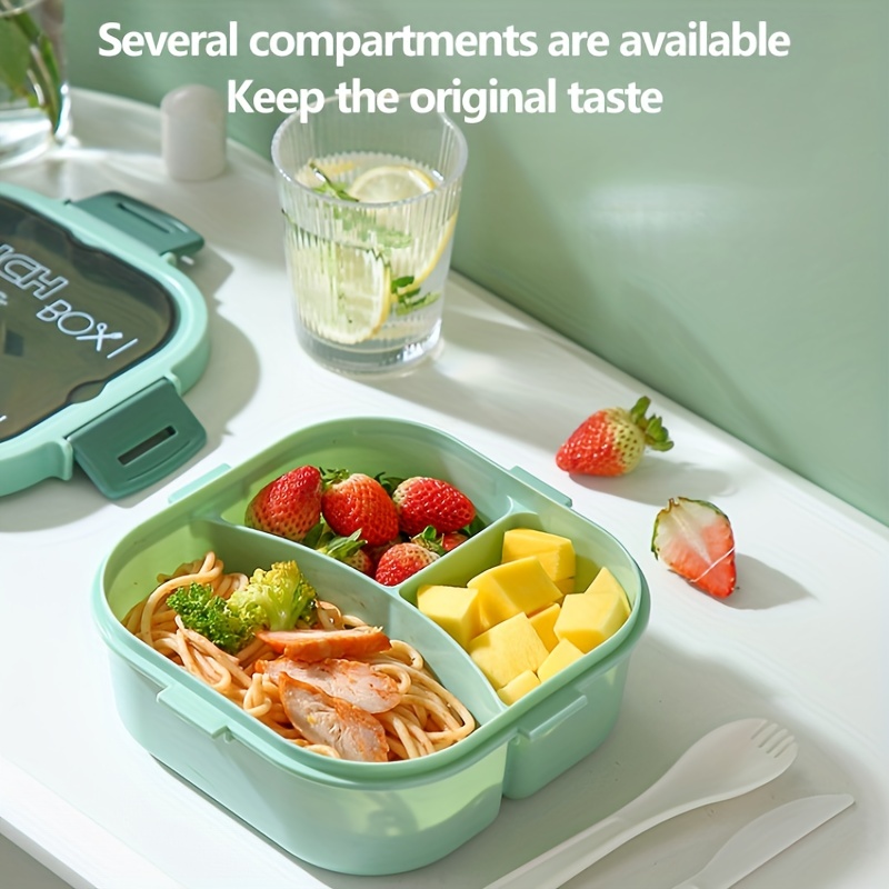 Lunch Box With, Square Divided Microwave Oven Bento Box, Salad