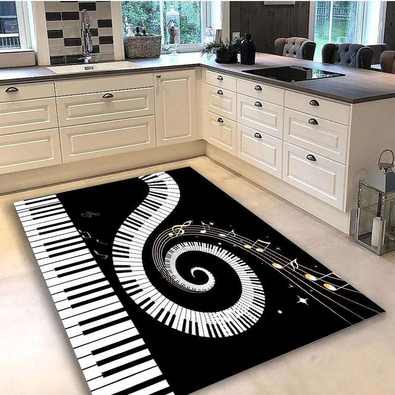 Music Room Drum Rug Electric Piano Rectangular Carpet Living - Temu