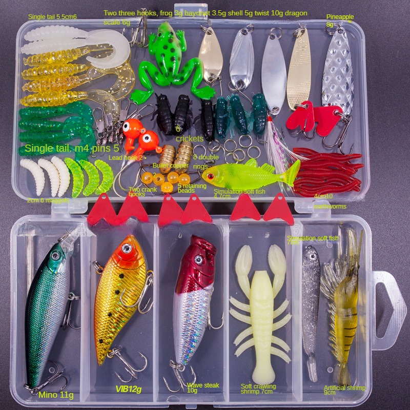 Fishing Lure Set Soft Hard Bait Kit Minnow Metal Jig Spoon - Temu Germany