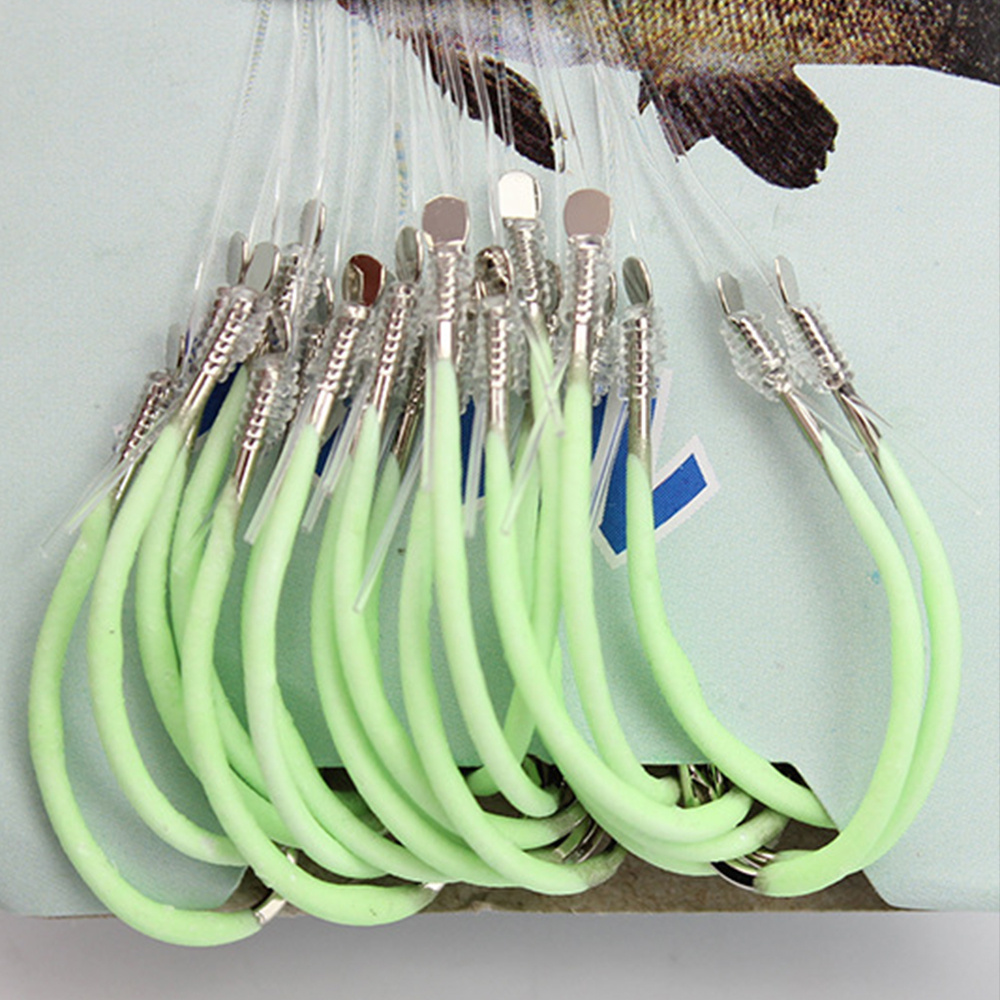 Glow in the dark fishing hooks - 1 packet luminous fishing hooks 4 sizes  avail
